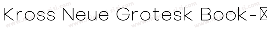 Kross Neue Grotesk Book字体转换